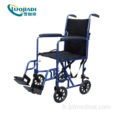 fauteuil roulant de transport manuel orthopédique pliable en aluminium